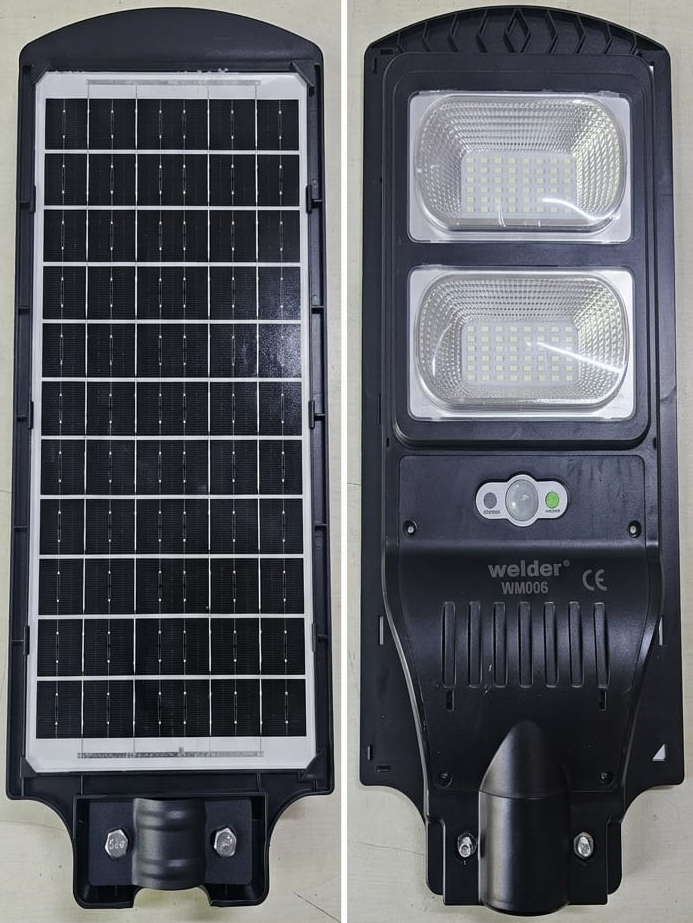 Welder 200W Solar Sokak Lambası 6500K IP65 Sensörlü Uzaktan Kumandalı Güneş Enerjili LED Aydınlatma