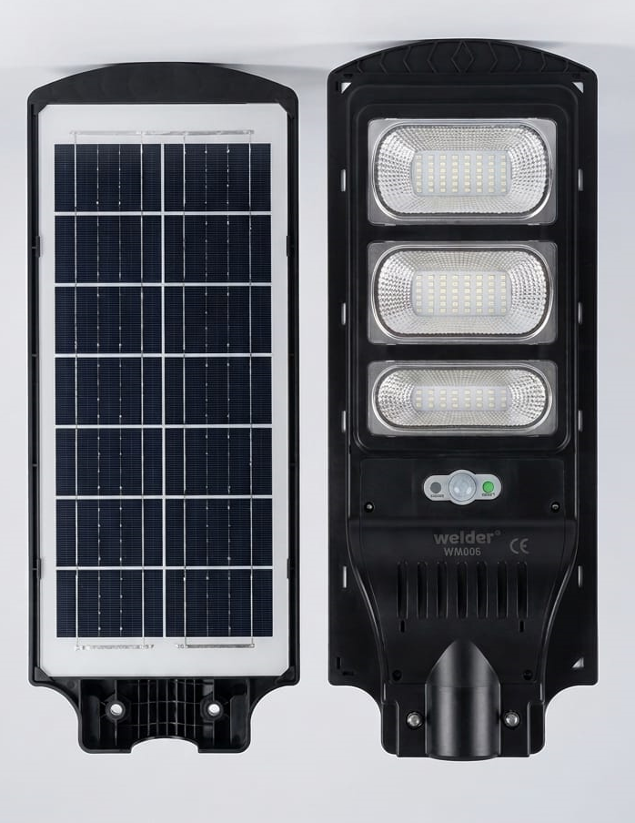 Welder 300W Solar Sokak Lambası 6500K IP65 Sensörlü Uzaktan Kumandalı Güneş Enerjili LED Aydınlatma