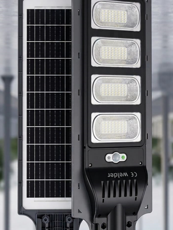 Welder 400W Solar Sokak Lambası 6500K IP65 Sensörlü Uzaktan Kumandalı Güneş Enerjili LED Aydınlatma