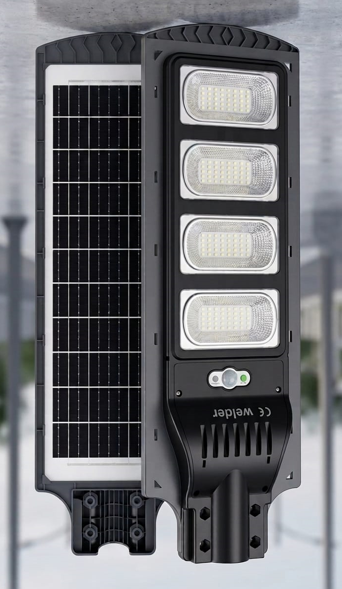 Welder 400W Solar Sokak Lambası 6500K IP65 Sensörlü Uzaktan Kumandalı Güneş Enerjili LED Aydınlatma