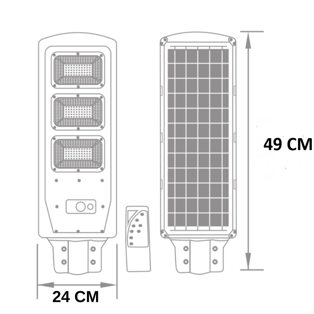 Welder 200W Solar Sokak Lambası 6500K IP65 Sensörlü Uzaktan Kumandalı Güneş Enerjili LED Aydınlatma - Görsel 2