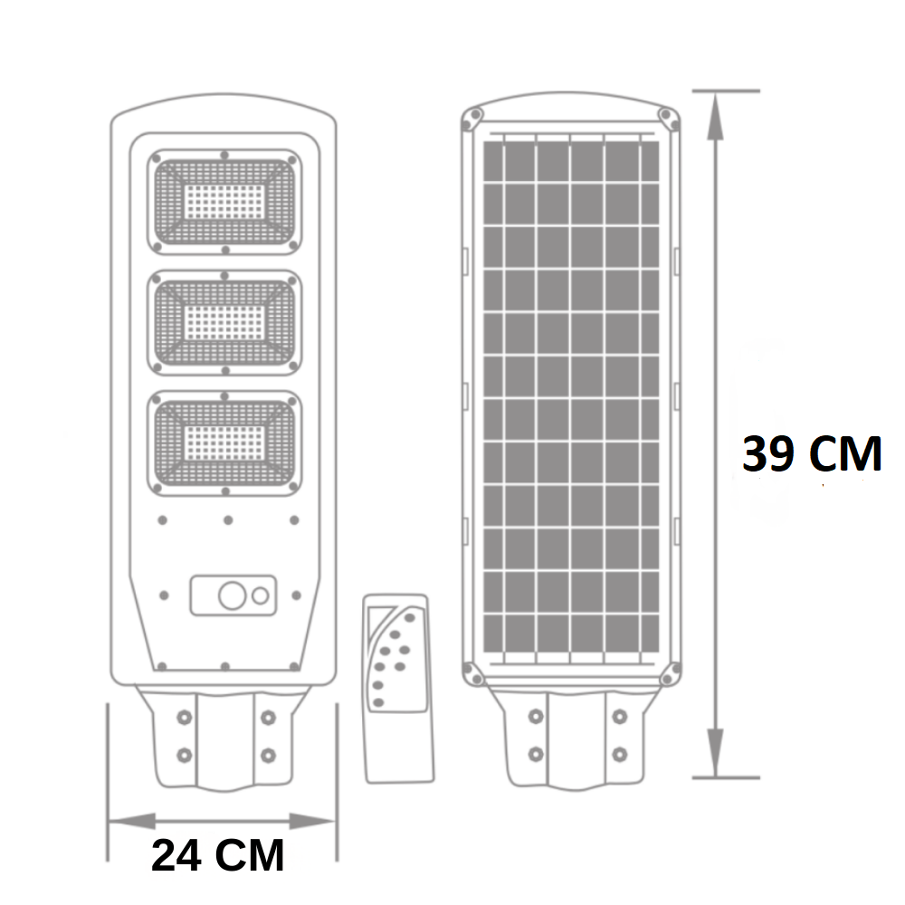 Welder 100W Solar Sokak Lambası 6500K IP65 Sensörlü Uzaktan Kumandalı Güneş Enerjili LED Aydınlatma - Görsel 2